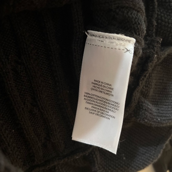 Polo by Ralph Lauren Girls Cable-Knit Cotton Peplum Cardigan Black Size M 8-10 - Picture 10 of 10